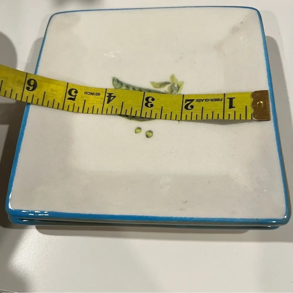 Williams-Sonoma Appetizer Tapas plate with a pea design one bell pepper Italy